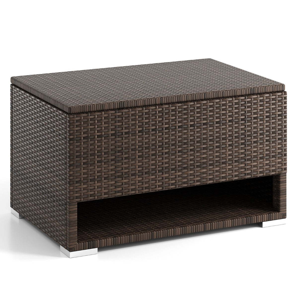 PE Rattan Storage Bin with Waterproof Liner and Shoe Rack