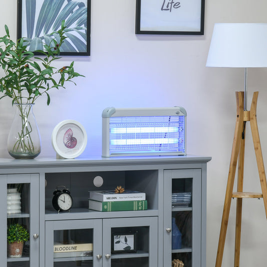 Outsunny Wall Hanging Bug Zapper, 30W Electric Fly Zapper Mosquito Killer, 60√£≈Ω¬° Coverage Insect Killer, Indoor Outdoor Use, Grey