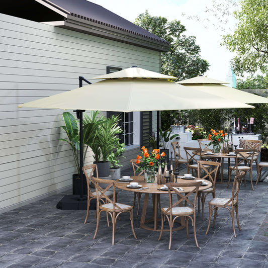 Outsunny Steel Frame Outdoor Roma Cantilever Umbrella