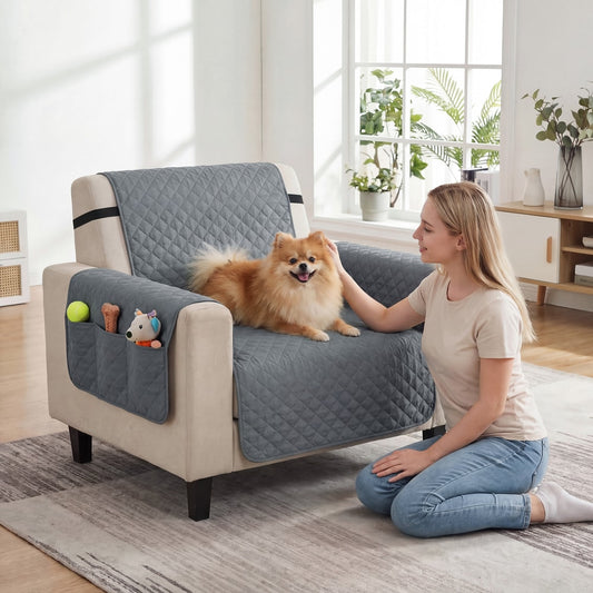 PawHut Waterproof Sofa Cover in Grey, image 2