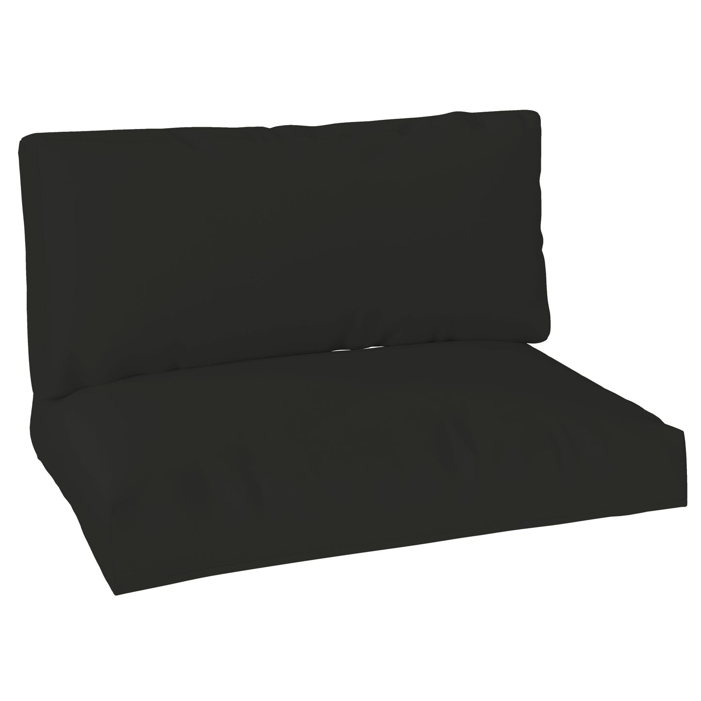 Poduszki do mebli z palet Outsunny 2 Seater, Poduszki z palet, UPF20+, Tkanina 220 g/m2, Grubość 20 cm, Poduszki na siedzenia zewnętrzne, Czarne