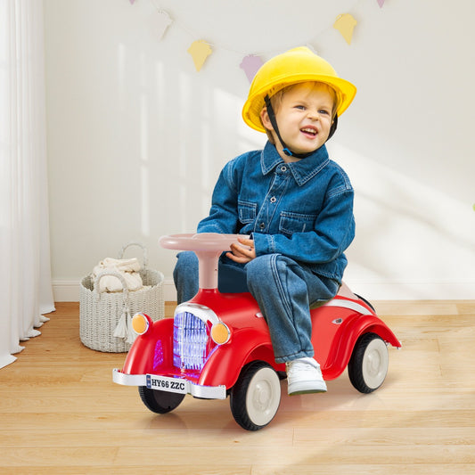 Toddler Ride on Toy with Steering Wheel for Children 19-36 Months Old-Red
