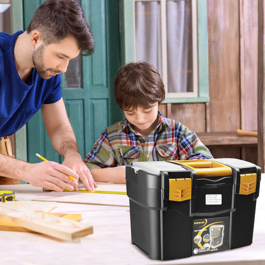 Rolling Stackable Toolbox with Detachable Storage Chest