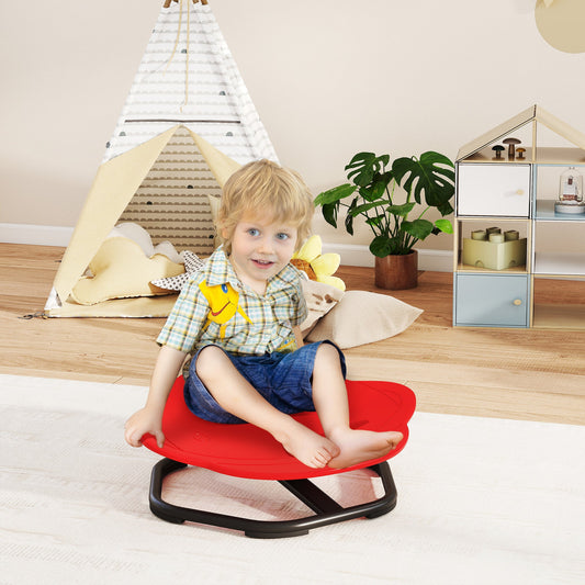 AIYAPLAY Planet-Shaped-kids Swivel Chair, Sensory Spinning Chair for Balance, Coordination Training, Red