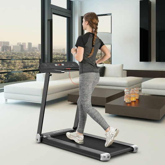 Folding Treadmill with APP Control and Bluetooth Speaker-Silver