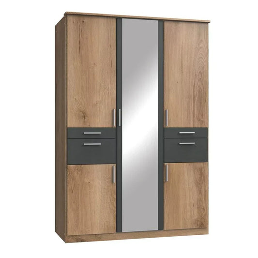 KODERA 3 Door Wardrobe Oak 135cm