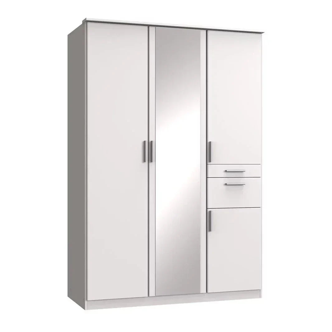 KODERA 3 Door Wardrobe White 135cm