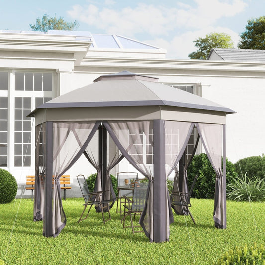 Outsunny Garden Gazebo in Beige, image 2
