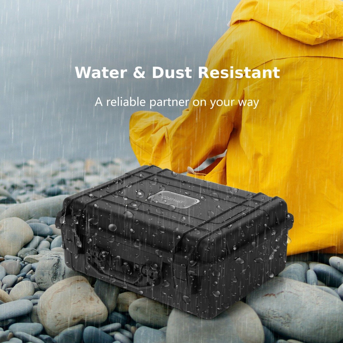 Portable Waterproof Hard Case with Customizable Foam Insert-34 x 31 x 16 cm
