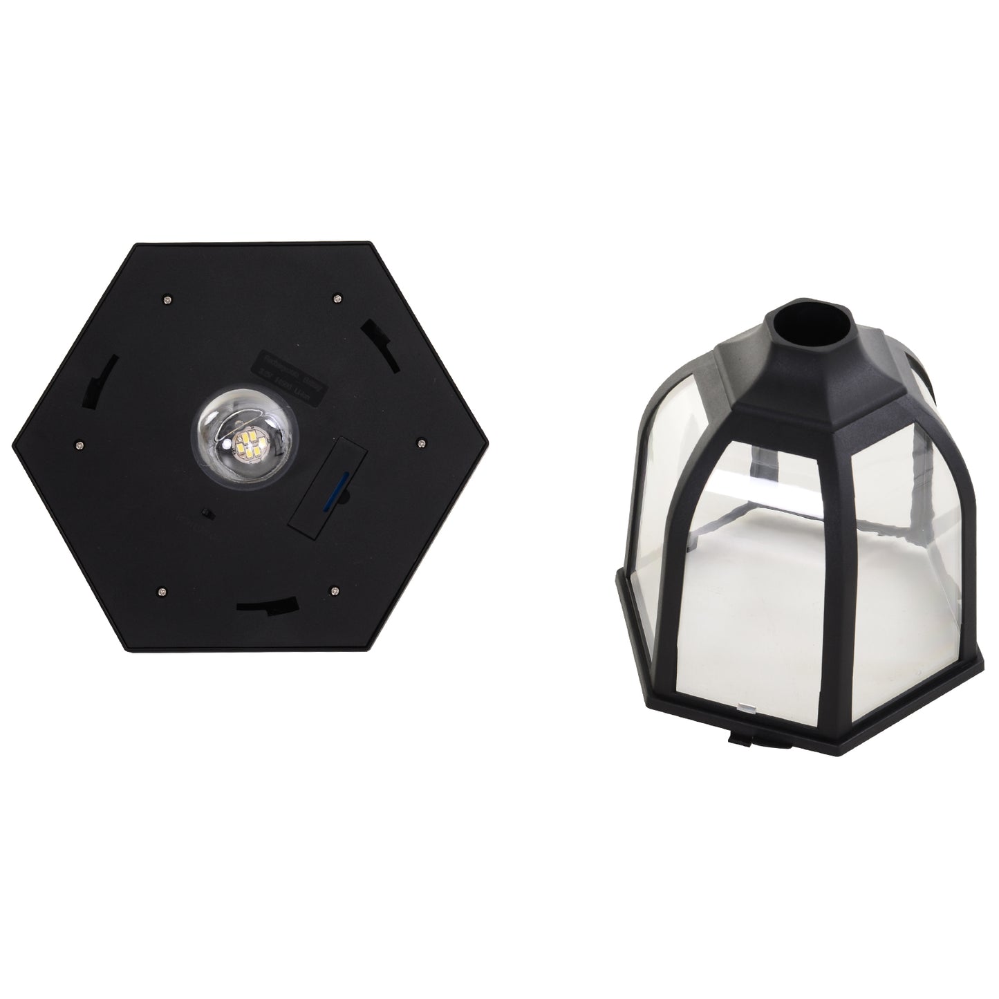 Outsunny Outdoor Garden Solar Post Lamp Czujnik światła Latarnia LED Słupek Ścieżka Latarka 1,77 m wysokości