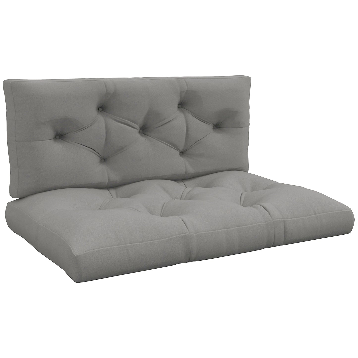 Zestaw poduszek Outsunny Seat and Back Padded Pallet - jasnoszary
