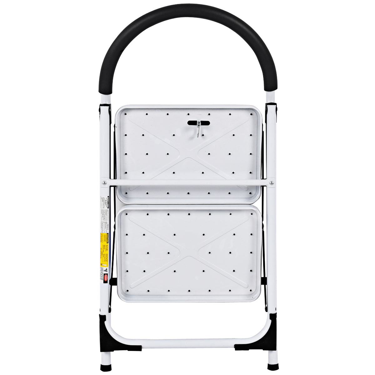 2 Step Household Ladder with Anti-Slip Platform and Lightweight Portable Design for Home/Garden