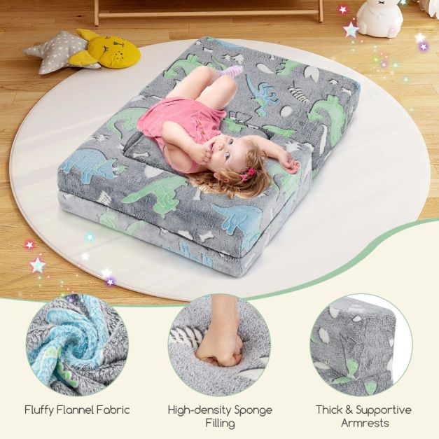 Toddler Play Couch with Machine Washable Cover and High-density Foam Filling-Grey