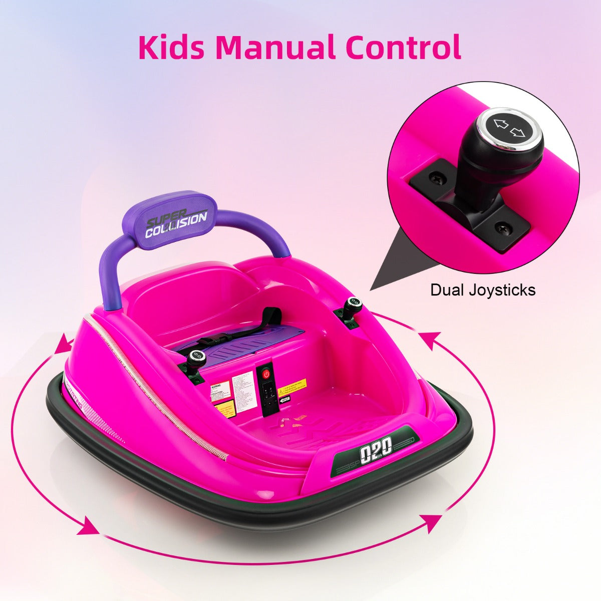 Electric Bumper Car with Remote Control-Pink