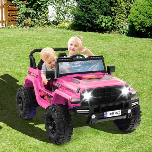 2-Seater Ride-on Car with Parent Remote Control-Pink