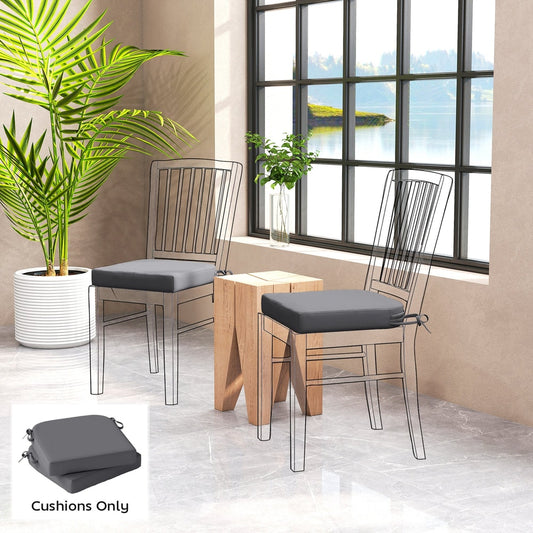 Outsunny Outdoor Chair Seat Cushions Set of 2 in Dark Grey, image 2