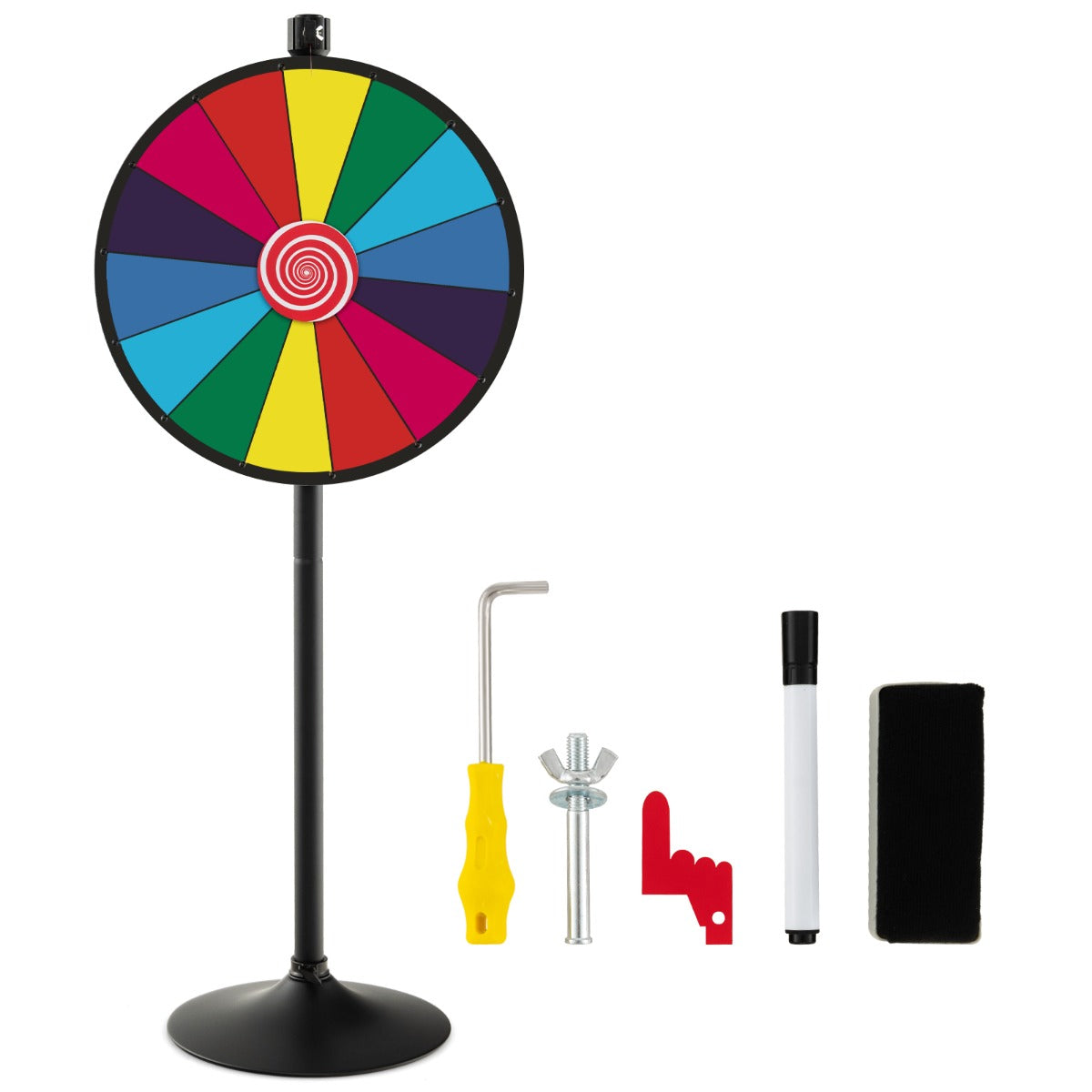 60 cm Spinning Prize Wheel Dual Use with Stand