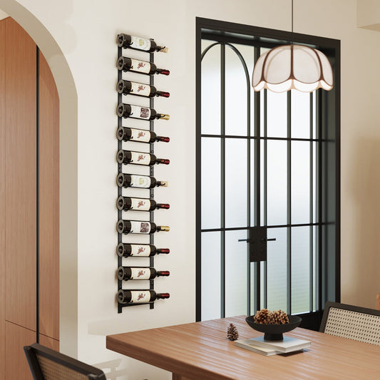 Wall Mounted Metal Wine Rack Organizer for Liquor and Champagne-L