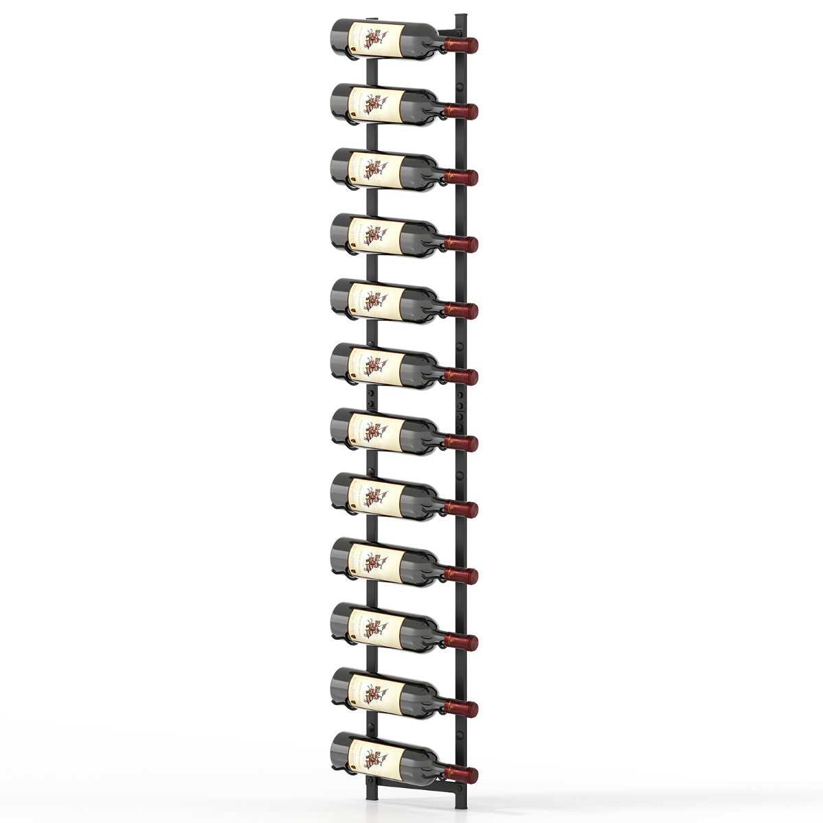 Wall Mounted Metal Wine Rack Organizer for Liquor and Champagne-L