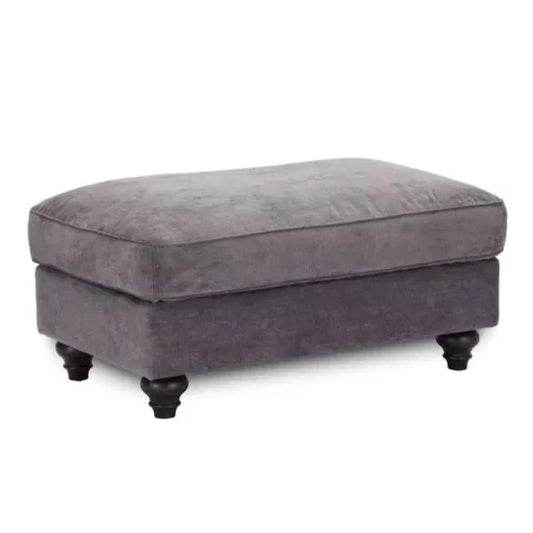 Windsor Fabric Footstool - Dark Grey or Stone