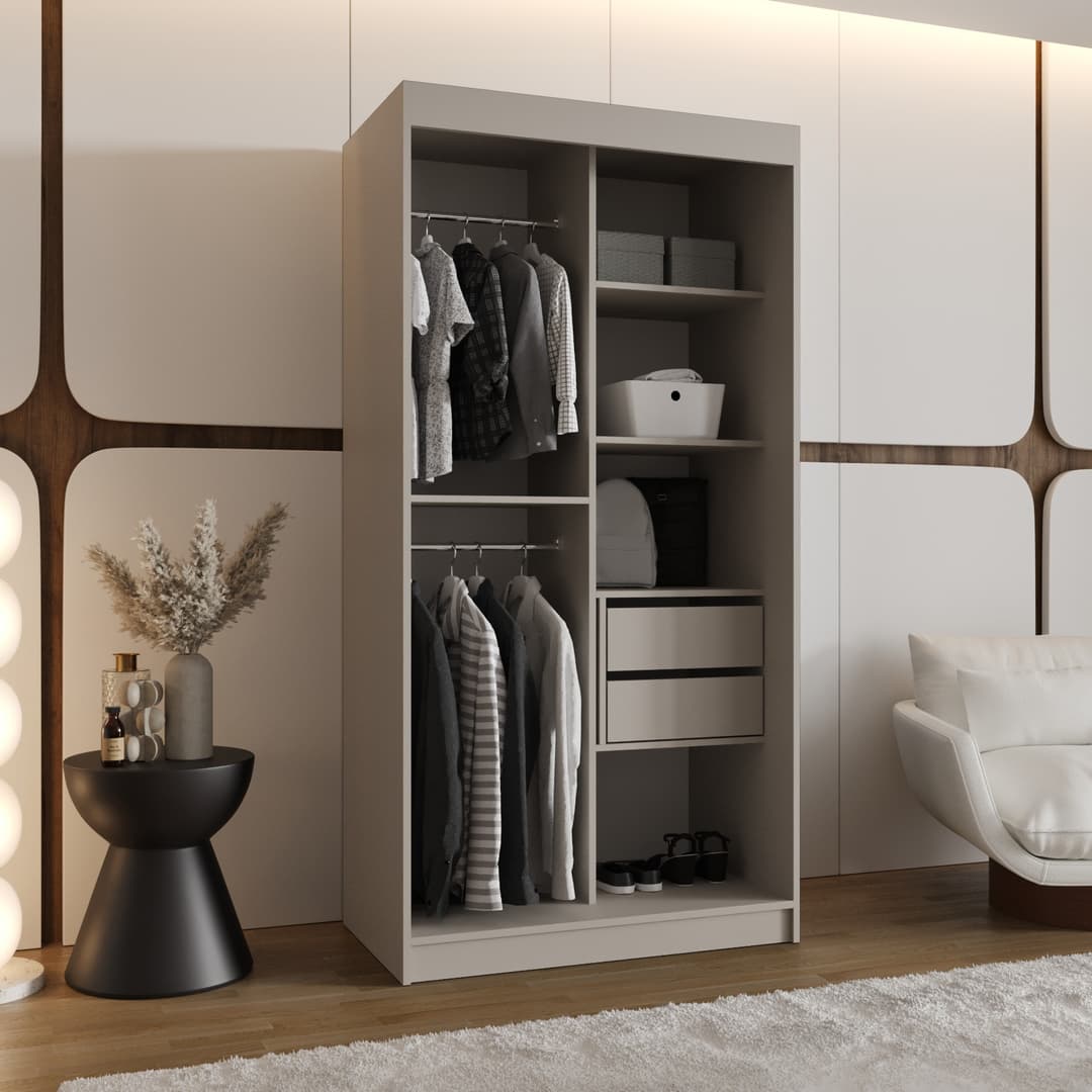 Spoti Sliding Door Wardrobe 100cm