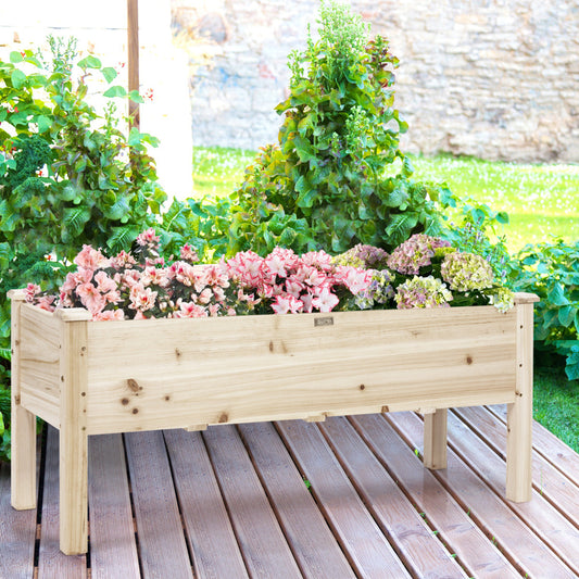 Wooden Raised Garden Bed with 5 Drainage Holes