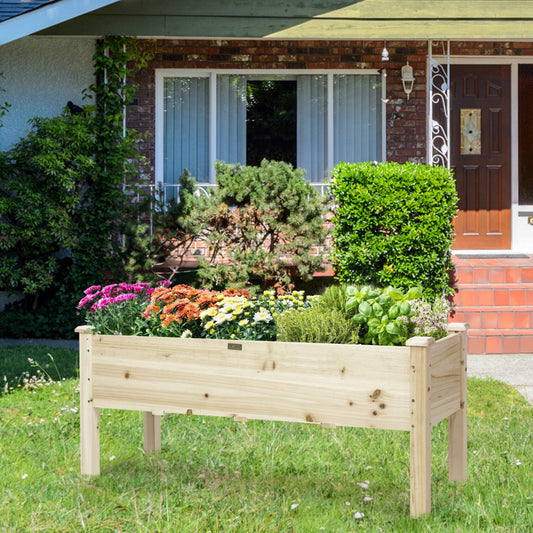 Wooden Raised Garden Bed with 5 Drainage Holes