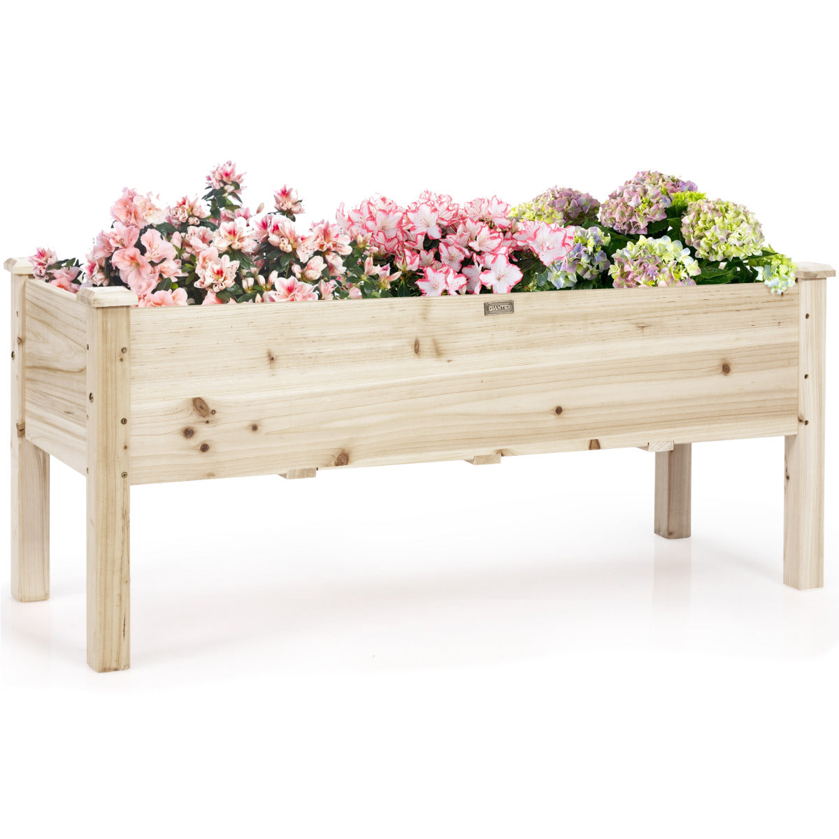 Wooden Raised Garden Bed with 5 Drainage Holes