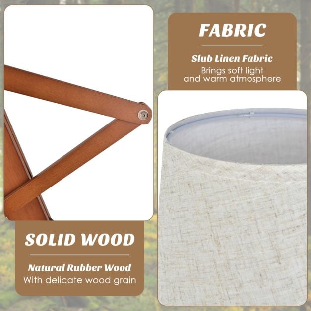 Wooden Floor Lamp with Adjustable Joints and Changeable Shape