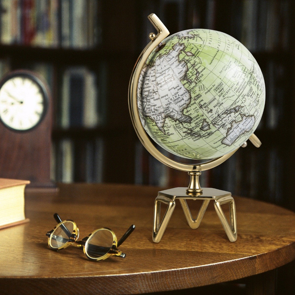 Educational Interactive Globe with Triangle Metal Stand and Metal Meridian-L