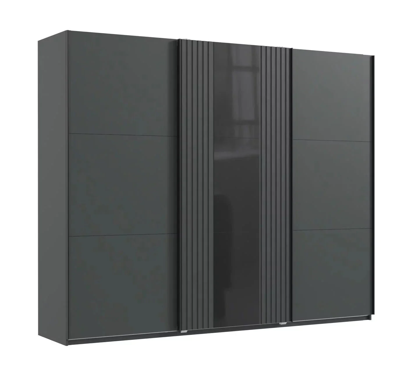 Sliding Wardrobe - ATLANTIC 3 Door Wardrobe Black 250cm