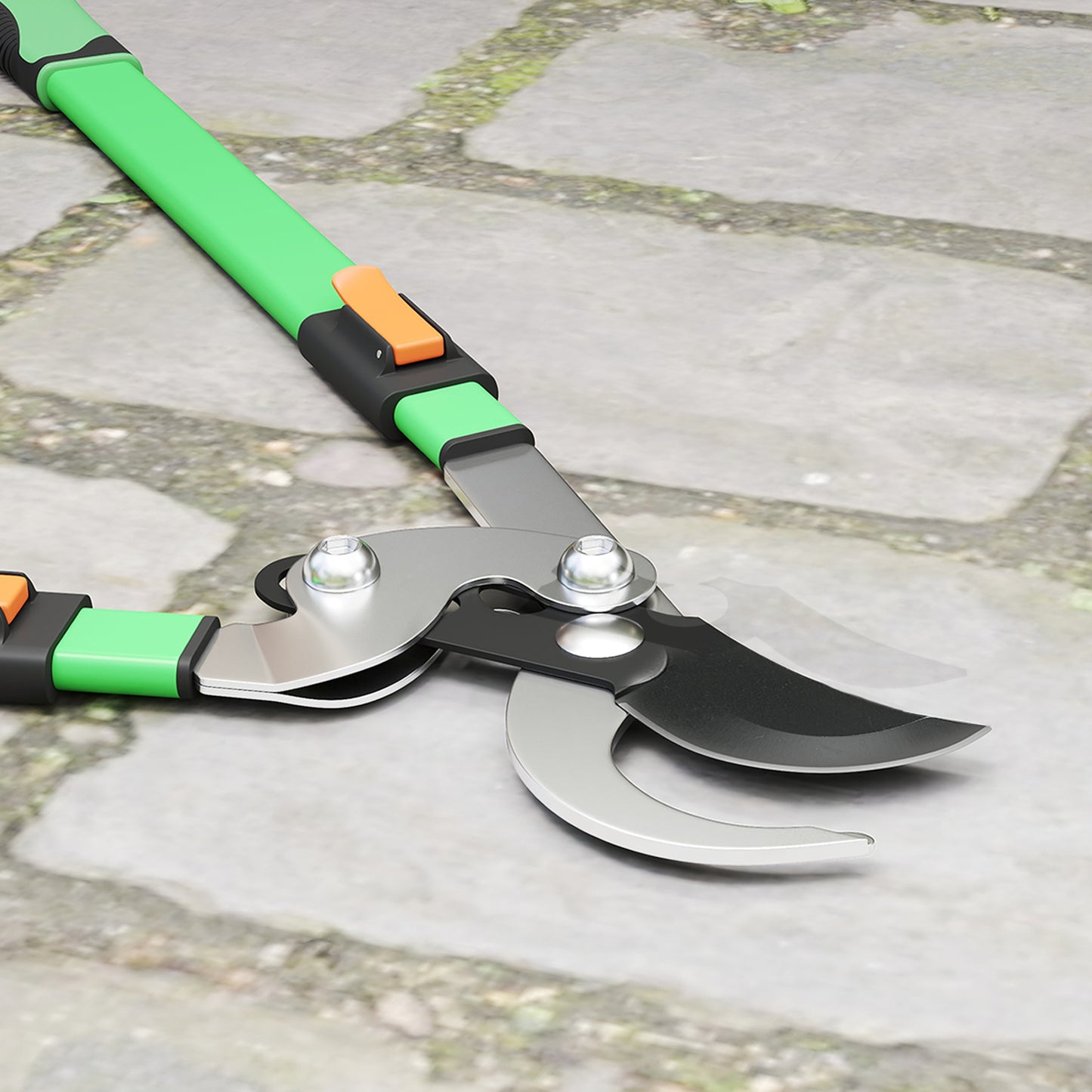 Outsunny Telescopic Loppers 64,5-90 cm, rozciągliwe nożyce ogrodowe Heavy Duty ze stalowym ostrzem i regulowanymi uchwytami, przycinarka do gałęzi drzew, krzewów, krzewów zielonych
