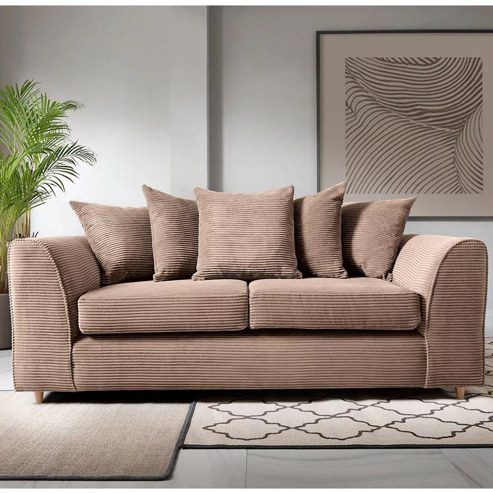 Sofa Jill Jumbo 3-osobowa - brązowa