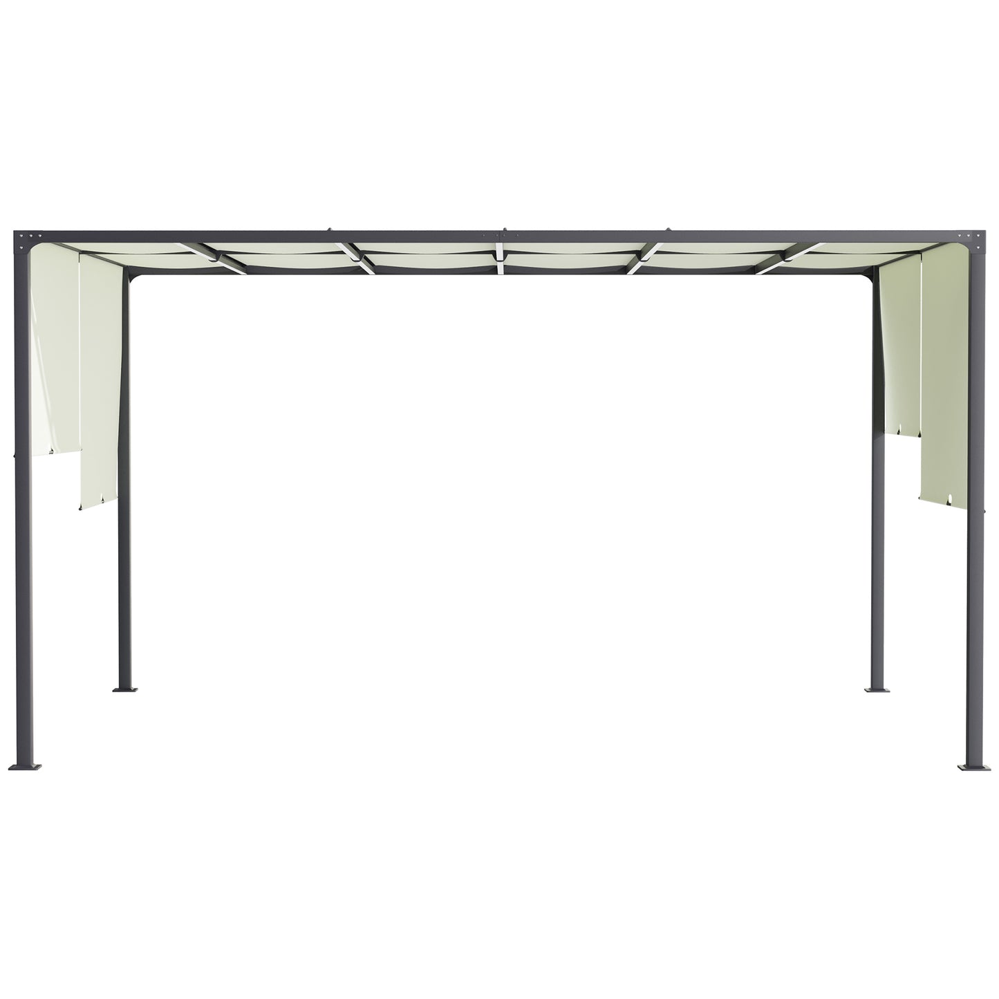 Outsunny 3 x 4m Pergola ogrodowa zewnętrzna - kremowo-biała