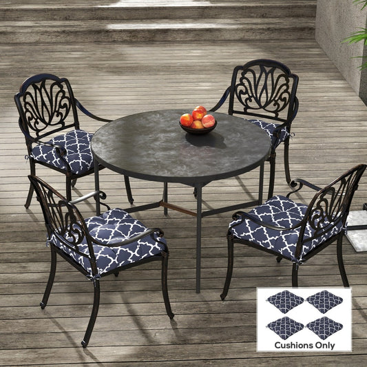 Outsunny 4-Piece Seat Cushion Pillows Replacement in Blue, image 2