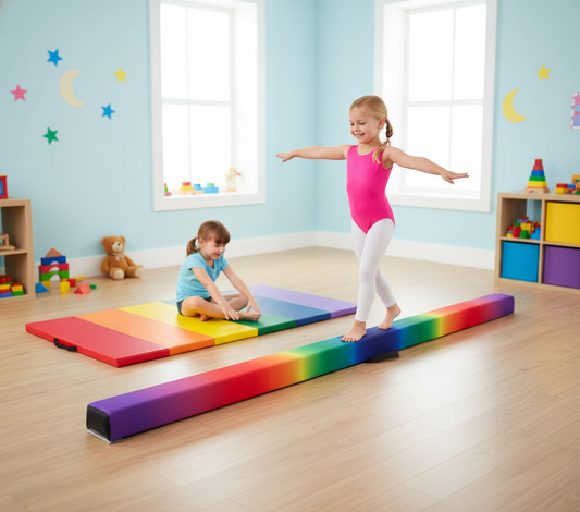 Yoga Set: Gymnastics Mat + Folding Balance Beam