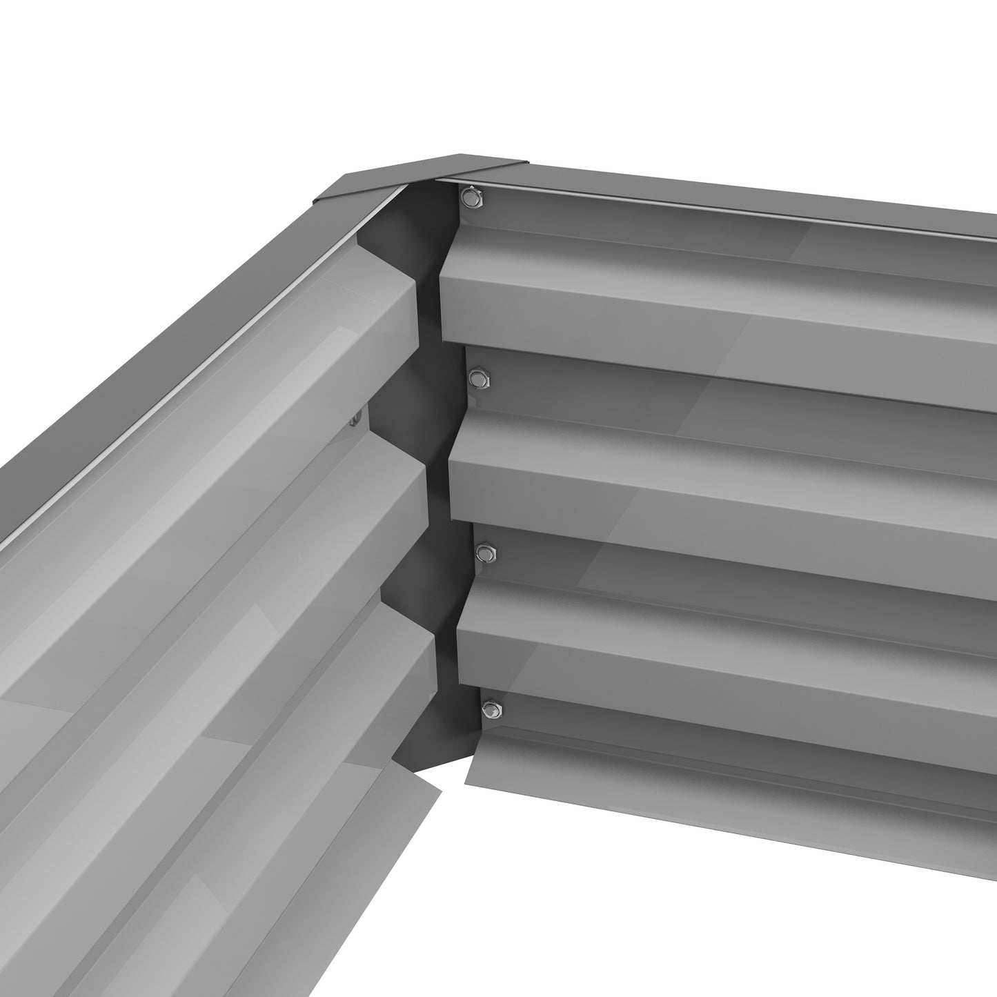 Skrzynia ogrodowa Outsunny Rectangle Raised Garden Bed Box z ramą ze stali odpornej na warunki atmosferyczne, na warzywa, kwiaty i zioła, 120 cm x 60 cm x 30,5 cm, jasnoszary