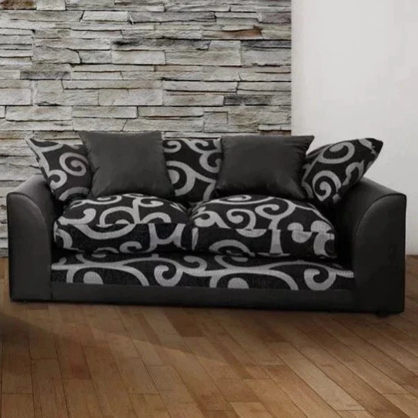 Sofa 3-osobowa z tkaniny Chenille Zina