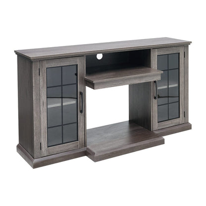 5ft Freestanding Fireplaces 3-Sided Electric Fireplace Rustic Grey TV Stand With Remote Control