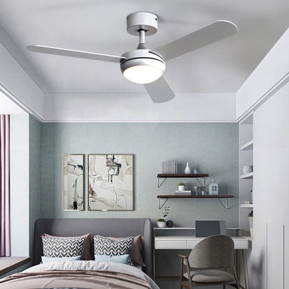 Silver 3 Blade Ceiling Fan with LED Lamp & Remote Control 42Inch