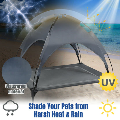 Elevated Pet Bed with Removable Canopy