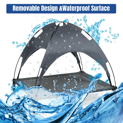 Elevated Pet Bed with Removable Canopy
