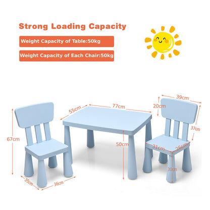 Children's Multi Activity Table and Chair Set-Blue