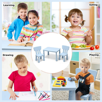 Children's Multi Activity Table and Chair Set-Blue