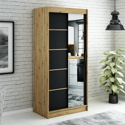 Leto V2 Sliding Door Wardrobe 100cm