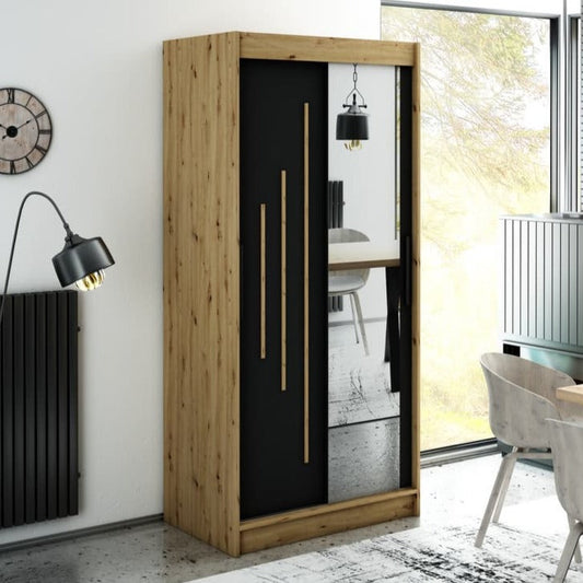 Leto Y2 Sliding Door Wardrobe 100cm