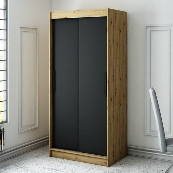 Leto T Sliding Door Wardrobe 100cm