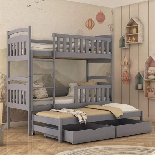 Viki Bunk Bed with Trundle and Storage