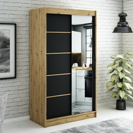 Leto V2 Sliding Door Wardrobe 120cm