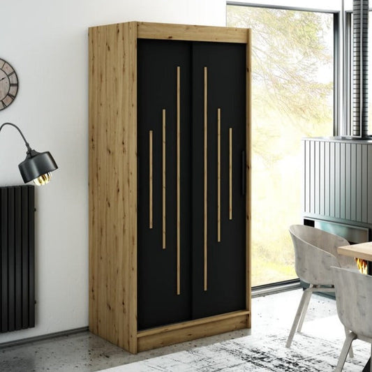 Leto Y Sliding Door Wardrobe 100cm